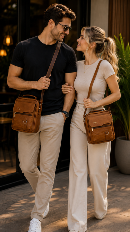 🔥Durabilidad 10 años - BOLSO CUERO PREMIUM VÉLEZ