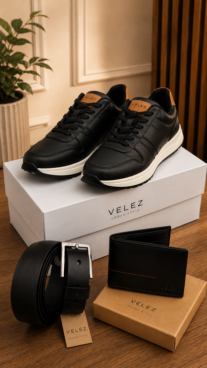 🔥 Oferta Día del Padre 🔥 - Combo Vélez Zapatos + Correa + Billetera