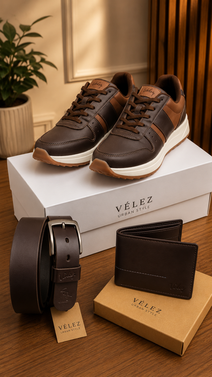 🔥 Oferta Día del Padre 🔥 - Combo Vélez Zapatos + Correa + Billetera