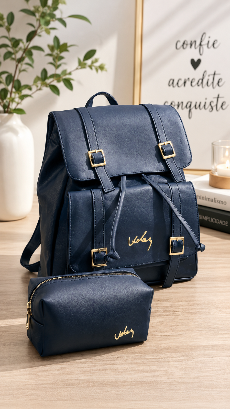 BOLSO CUERO PREMIUM VÉLEZ + Regalo COSMETIQUERA