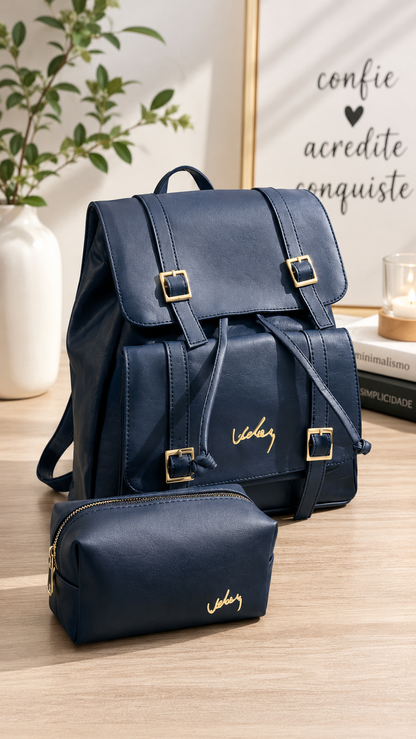 BOLSO CUERO PREMIUM VÉLEZ + Regalo COSMETIQUERA