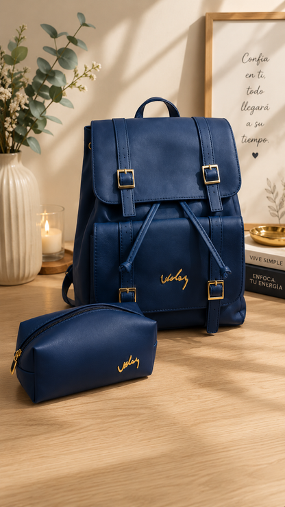 BOLSO CUERO PREMIUM VÉLEZ + Regalo COSMETIQUERA